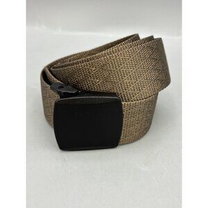 YKK Mens Military Tactical Web Belt Size 56 1/4 Buckle to Tip Tan Black Nylon